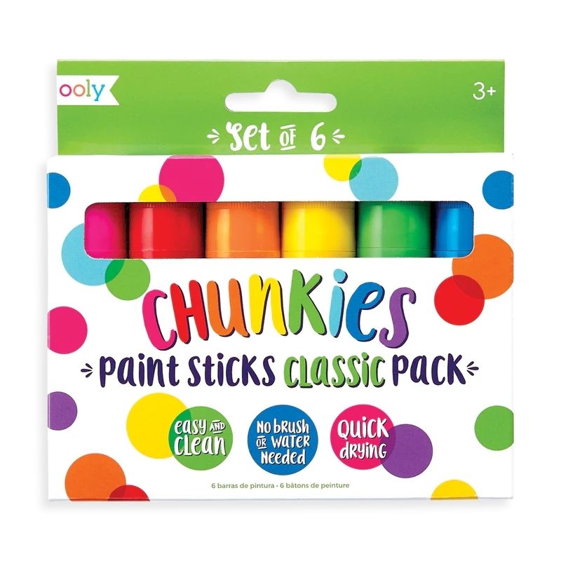 Ooly Chunkies Paint Sticks Set of 6 - Classic